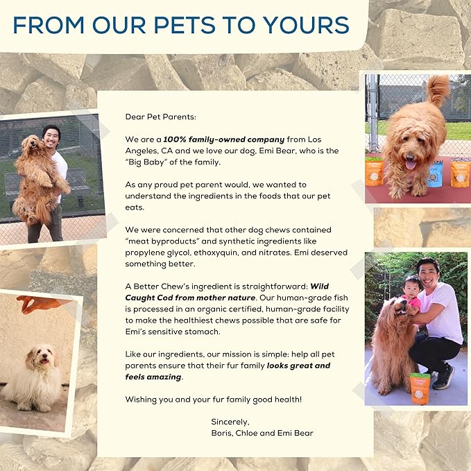 A Better CHEW – Wild Caught Cod Skin Dog Treats | Sourced and Made in The USA, Single Ingredient, Dehydrated | Natural, Healthy Alternative to Rawhides + Bully Sticks, Long Lasting Chew-Mewly Pet