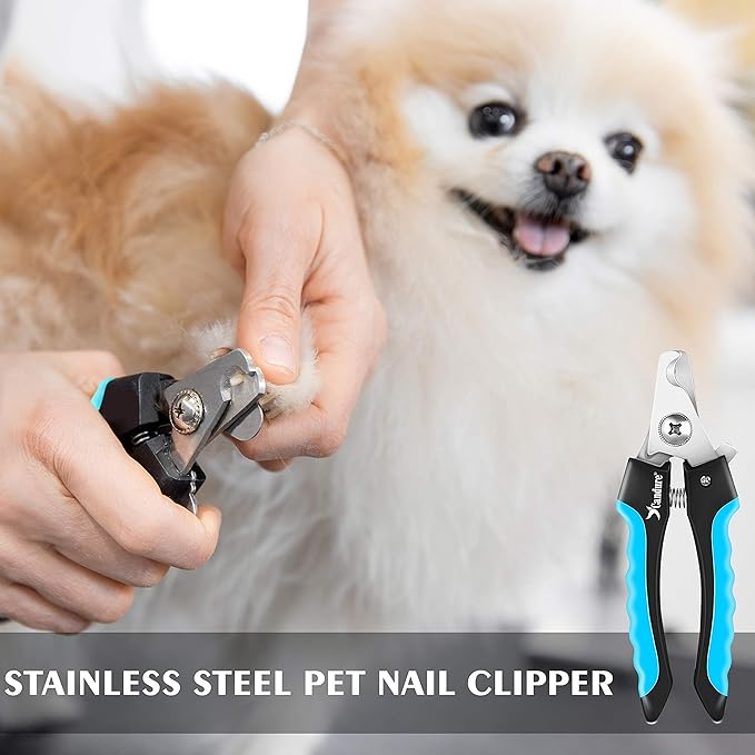 Candure Dog Nail Clippers and Trimmer with Safety Guard to Avoid Over-Cutting Toe Nails Professional Grooming Pet Nail Clipper with Nail File for Small Medium-Large Breeds-Mewly Pet