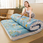 MAXYOYO Rustic Floral Korean Futon Mattress, Padded Japanese Floor Mattress Quilted Bed Mattress Topper, Extra Thick Folding Sleeping Pad Breathable Floor Lounger Guest Bed for Camping Couch, Twin