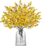 Uieke 6Pcs Artificial Fall Flowers Babys Breath Flower Bulk Fake Silk Flowers Artificial Gypsophila Bouquet Floral for Home Festival Wedding Party Kitchen Bedroom Xmas Décor (Yellow)