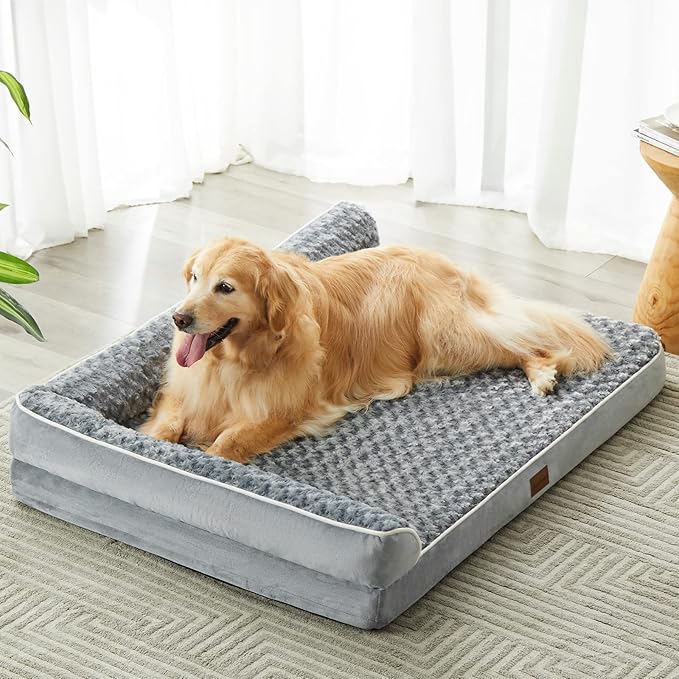 BFPETHOME Orthopedic Dog Beds for Large Dogs-Waterproof Sofa Pet Bed with Removable Washable Cover, Big Dog Bed with Waterproof Lining and Nonskid Bottom,Pet Bed for Large Dogs-Mewly Pet