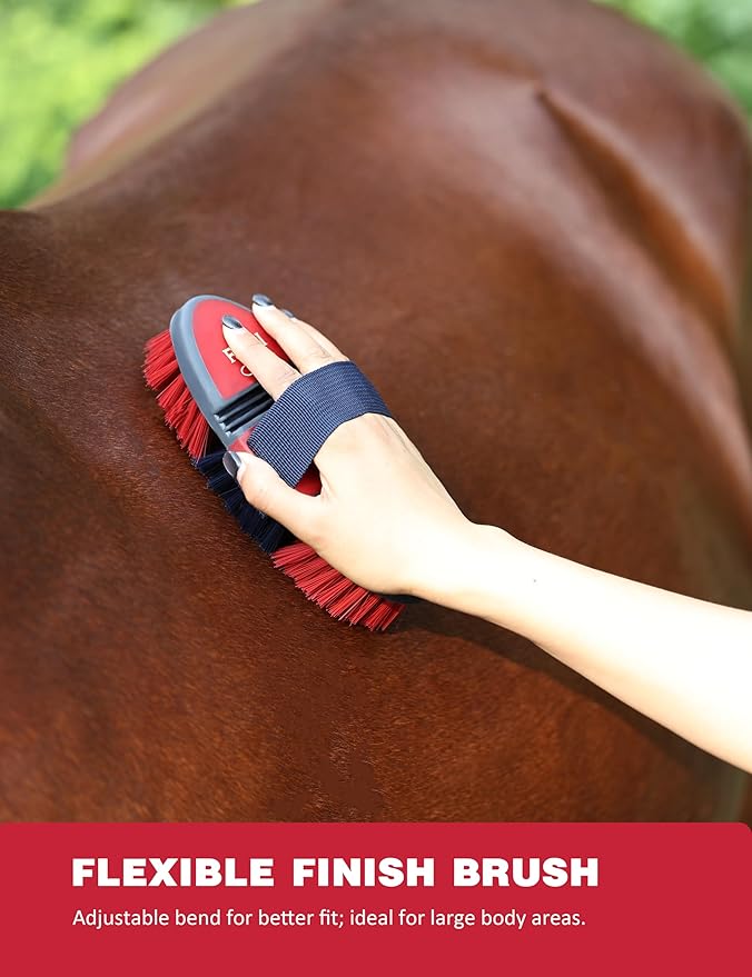 11PCS Horse Grooming Kit Curry Comb Sweat Scraper Horse Bathing Supplies Grooming Tools with Storage Bag Shadowberry-Mewly Pet