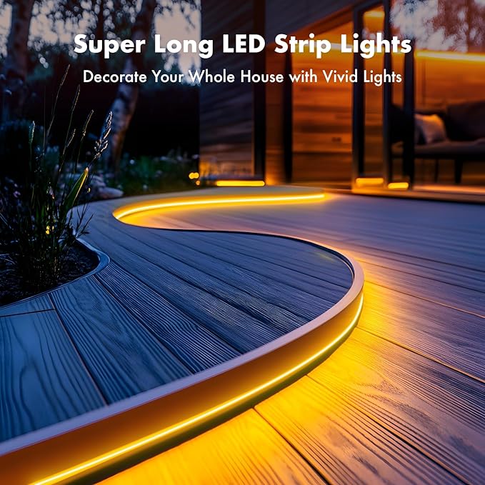 Neon Rope Lights, 40FT（2 Rolls of 20ft ） RGB Led Strip, Waterproof IP67, DIY Design, Music Sync, 44 Keys Remote Control, Multiple Modes, for Living Room, Bedroom, Holiday Decoration