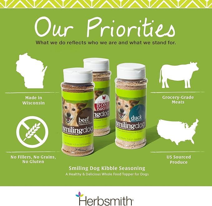 Herbsmith Kibble Seasoning – Freeze Dried Wild-Caught Whitefish – Dog Food Topper for Picky Eaters - 6 oz-Mewly Pet
