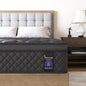 Queen Mattress, Hybrid Mattresses 10 Inch Euro Top Medium Firm for Back & Lumbar Support, 100 Night Trial, Individual Pocket Spring Bed for Motion Isolation & Pressure Relief Black