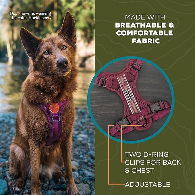 Wilderdog Lightweight Dog Harness with Reflective Straps - Large - Huckleberry-Mewly Pet