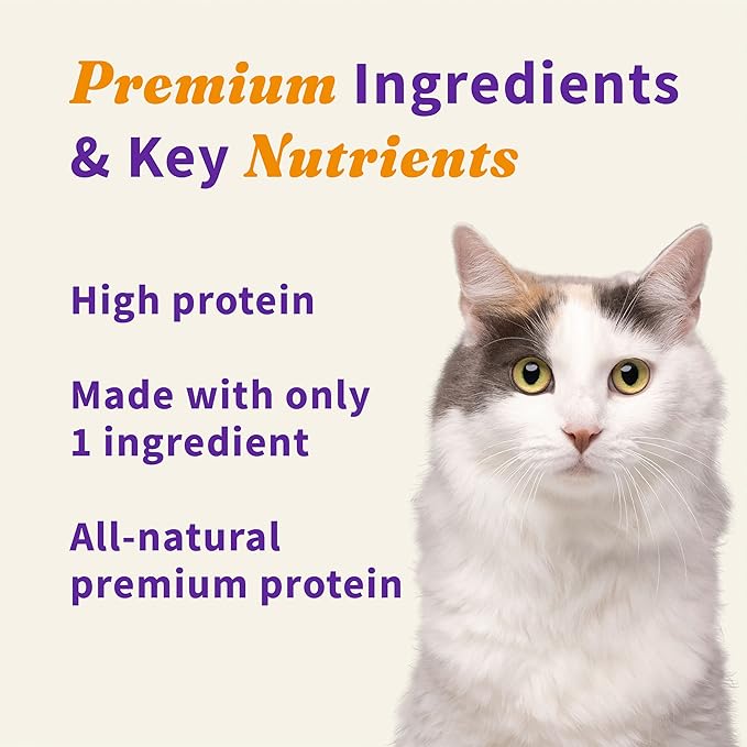 Halo Freeze Dried Raw Cat Treats, 100% Chicken Breast Recipe, Cat Treats Pouch, All-Natural High Protien Treat, 2.2 Oz Pouch-Mewly Pet