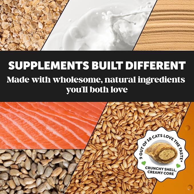 Cat Urinary Tract Health Crunchy & Creamy Chews - Promotes Healthy Digestion & Normal Bladder Function with Cranberry, Antioxidants, & Probiotics - Gut + Bladder Support Supplement (30 Day Supply)-Mewly Pet