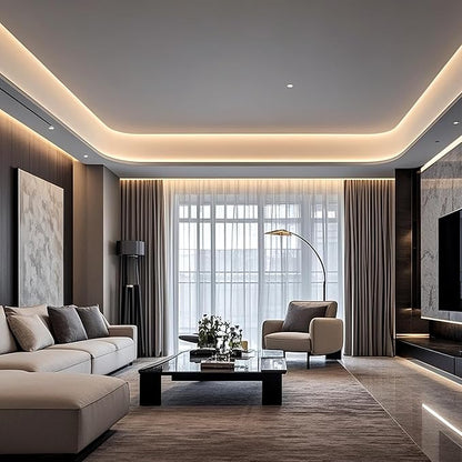 COB LED Strip Lights Warm White,24V Dimmable led Light Strip KIT with Remote and app Control,3000K 32.8FT/2 * 5m 8mm Wide Ra>90 Cuttable Flexible Strip Lights for Bedroom,Shelf,Cabinet