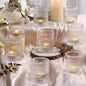 8Pcs Ribbed Votive Candle Holders, Tea Light Candle Holder Glass, Clear Candle Holders for Wedding Table Decor, Home and Holiday Decor