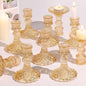 Gold Candle Holder Set of 12, Glass Taper Candle Holders, Gold Candlestick Holders, Candle Stick Holder for Table Centerpieces, Wedding, Christmas & Home Decor