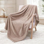Exclusivo Mezcla Fleece Throw Blanket Extra Large, Super Soft and Warm Blankets for Couch, Sofa and Bed Waffle Textured, Cozy, Fuzzy and Lightweight (Camel, 50x70 Inches)