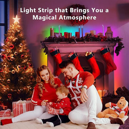DAYBETTER Smart IC LED Strip Lights, BGRIC LED Lights for Bedroom, DIY Multiple Colors on One Line, App Control Color Changing Strip Lighting Music Sync Home Decor 16.4 ft