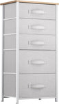 YITAHOME 5 Drawers Dresser - Fabric Dresser, Organizer Unit for Living Room, Closets(Pink)