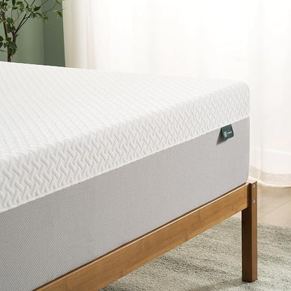 ZINUS 12 Inch Green Tea Essential Memory Foam Mattress [New Version], Twin, Fiberglass Free, Medium Feel, Breathable Airflow Memory Foam, Certified Safe Foams & Fabric, Mattress in A Box