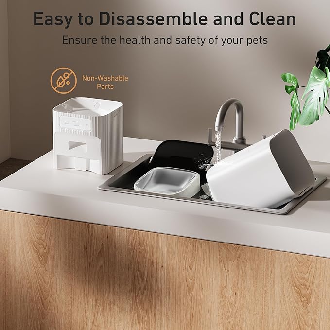 7L/29 Cups Automatic Dog Feeder, 5G WiFi Auto Cat Feeder with Desiccant Bag, Cat Food Dispenser, App Remote Feeding, Stainless Steel Bowl, Dual Power Supply, Ideal for 2-15mm Dry Food-Mewly Pet