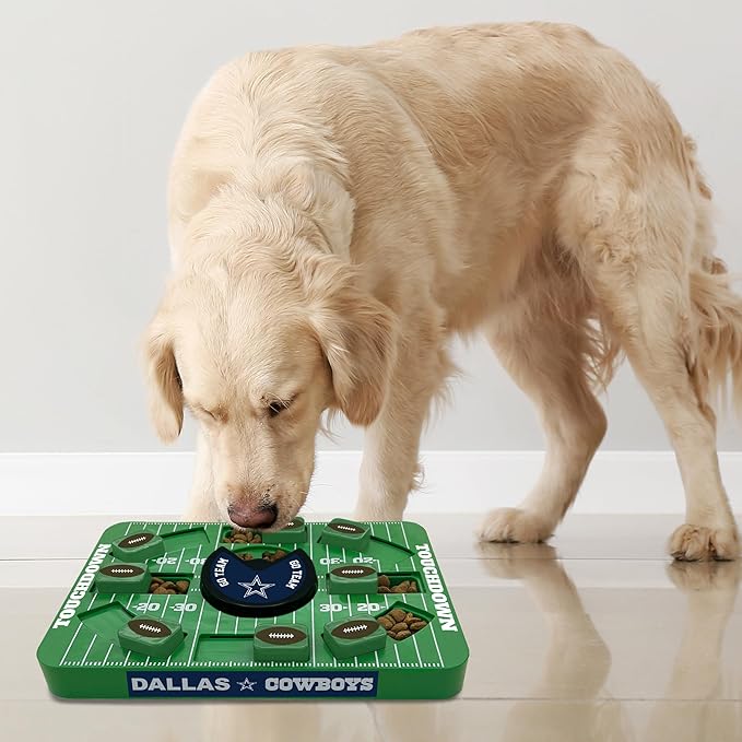 Pets First NFL Dallas Cowboys Large Puzzle Toy - Interactive Dog Treat & Slow Feeding Toy-Mewly Pet