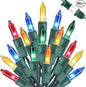 Toodour Multicolor Christmas Lights, 25ft 100 Count Incandescent Christmas String Lights, UL Certified Connectable Green Wire Xmas Lights for Tree, Holiday, Party, New Year, Indoor Xmas Decorations