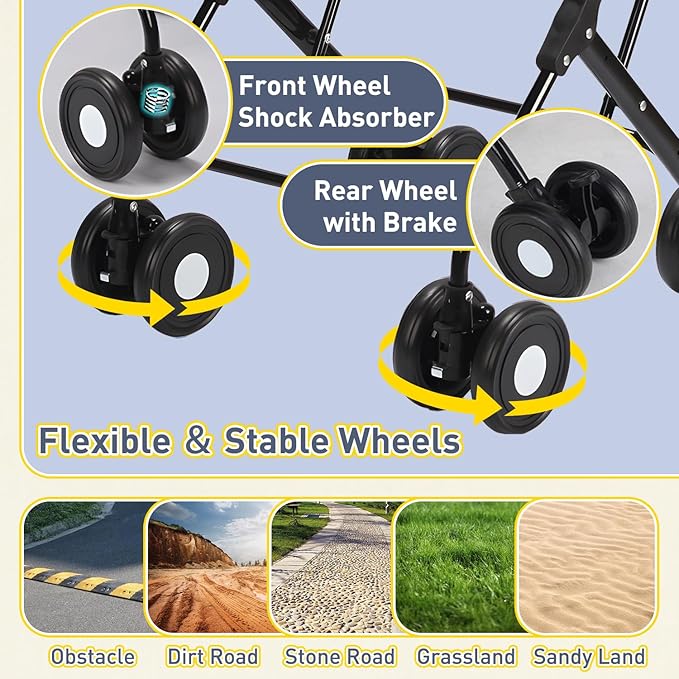 Double Pet Stroller for 2 Dogs or Cats, Folding Dog Stroller with 2 Detachable Carrier Bags, Safety Belt, 4 Lockable Wheels, Separate Compartments, for Multi-Pet Homes (Black)-Mewly Pet