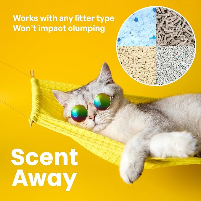 Cat Litter Deodorizer | Litter Box Odor Eliminator | Fragrance-Free with Active Carbon | Eliminates Cat Odors and Smells to Keep Your Home Fresh and Clean (25 LBs)-Mewly Pet