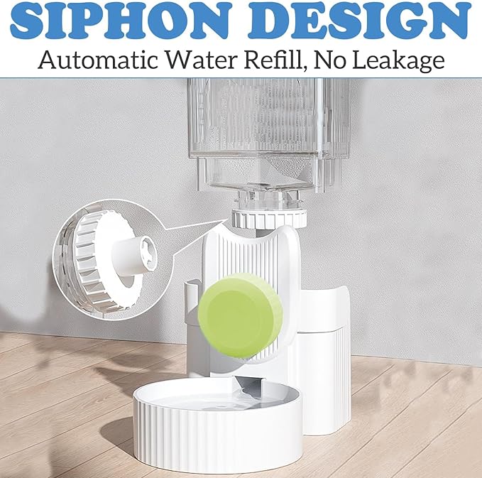 kathson Rabbit Gravity Auto Feeder Set 35oz Hanging Automatic Food Water Dispenser Cage Automatic Feeder Set for Rabbit Chinchilla Guinea Pig Hedgehog Ferret Kitty Puppy (Green)-Mewly Pet