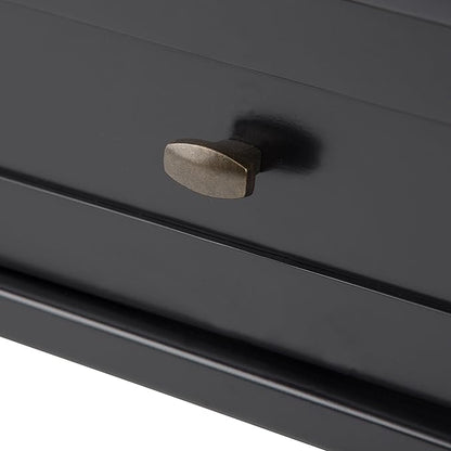 SIMPLIHOME Warm Shaker SOLID WOOD 20 inch Wide Rectangle Transitional End Side Table in Black for the Living Room and Bedroom