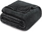 Exclusivo Mezcla Fleece Blanket King Size for Bed, Super Soft and Warm, All Season Use, Cozy, Plush, Lightweight, 90x104 Inches, Dark Grey