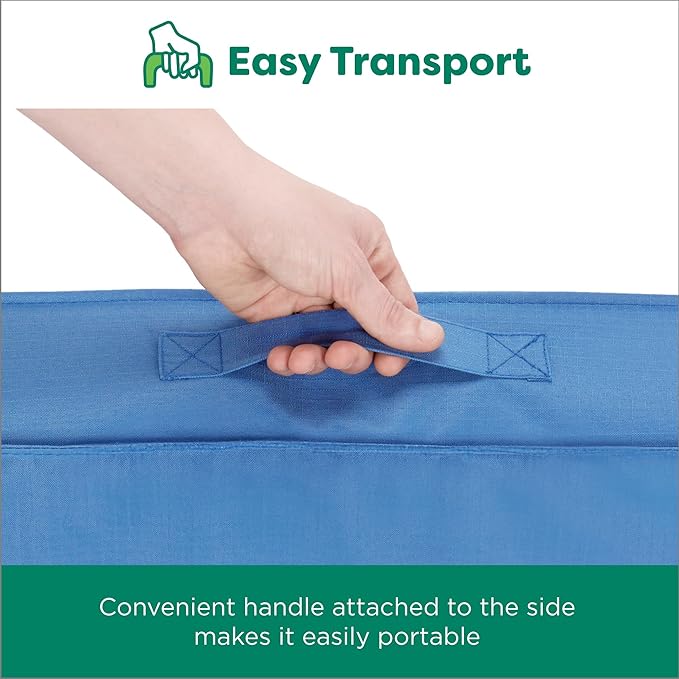 FurHaven Cooling Dog Bed – Medium Foam Mattress for Joint Pain Relief, Waterproof Liner, Removable Washable Cover, Durable for Outdoor Use, Deluxe Grid Indoor/Outdoor Bed – Blue, Medium-Mewly Pet