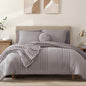 Monbix Queen Comforter Set - 7 Pieces Cloud Purple Bed in a Bag Queen Bedding Sets with Comforters, All Seasons Down Alternative Comforter Bed Set with Sheets, Pillowcases & Shams