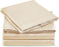 Love's cabin Full Size Satin Sheet Sets - 4 Piece Beige Silky Sheet Set with Deep Pocket, Luxury Silk Feel Satin Sheets Full Bedding Set (1 Flat Sheet,1 Fitted Sheet,2 Pillow Cases)
