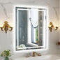 40"x 32" LED Bathroom Mirror with Black Frame, Bathroom Mirror with Lights Front and Backlit, Lighted Mirror Stepless Dimmable, Anti-Fog, Memory, LED Vanity Mirror with Lights 3 Colors
