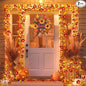 2 Pack Thanksgiving Decorations Maple Leaf Pumpkin Lights, Total 20Ft 40 LED Battery Operated 3D Pumpkin Fall Leaves Garland String Lights for Home Mantel Table Porch Door Indoor Outdoor Fall Decor