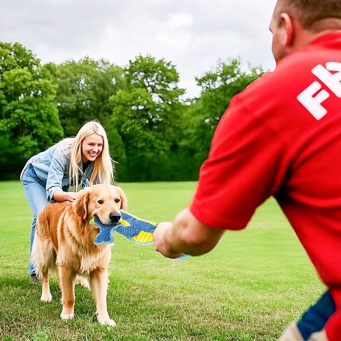 Dog Toy Squeaky Aggressive Durable Dog Toys for Dogs Chew No-Stuffed Dog Toy Interactive Hours of Fun Keep pups Busy -Green Shark,Bubble-Pressed Ultra-Soft Fabric-Mewly Pet