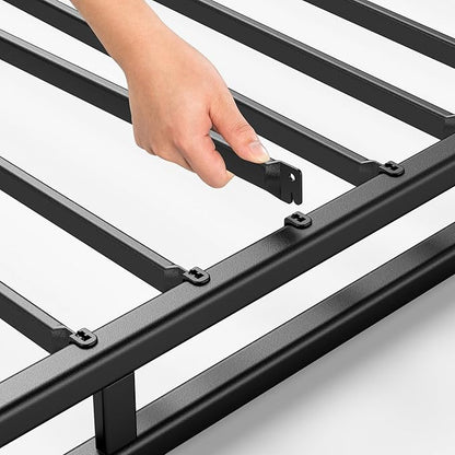 ZINUS Quick Lock Metal Smart Box Spring, 4 Inch Mattress Foundation, Strong Metal Structure, Easy Assembly, Queen White, Hassle & Headache Free