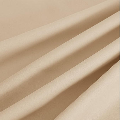 NICETOWN Biscotti Beige Light Blinds - Microfiber Grommet Thermal Insulated Shades for Kid's Room, Yard, Boys Room, Girls Room, Nursery - Lightweight, 1 Pair, W52 x L95