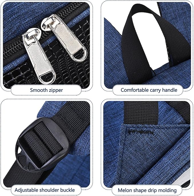 Pet Backpack, Airline Approved Dog Backpack, Cat Bag for Travel Hiking Bike Riding Walking Outdoor, Cat Backpack with Breathable Mesh(Blue)-Mewly Pet