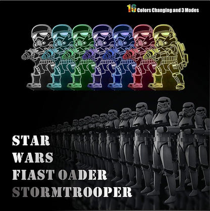 2 Bases 5 Patterns Star Wars Gifts 3D Illusion Lamp - Baby Yoda Night Light, 7 Color Change, Christmas Gifts for Star Wars Fans Boys Girls Men