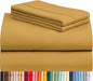 LuxClub 4 PC King Sheet Set, Deep Pockets Wrinkle Free Cooling Bed Sheets Hotel Bedding for Women, Men, Kids & Teens, Includes 1 Fitted Sheet, 1 Flat Sheet and 2 Pillowcases -Medallion Gold