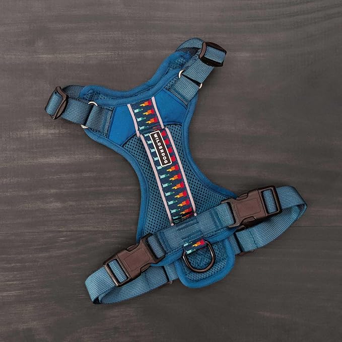 Wilderdog Lightweight Dog Harness with Reflective Straps - Medium - Pacific Blue-Mewly Pet