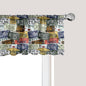 Ambesonne Vintage Window Valance, Original Retro Style License Plates Personalized Creative Travel Vacation, Curtain Valance for Kitchen Bedroom Decor with Rod Pocket, 54" X 18", Green Blue Yellow