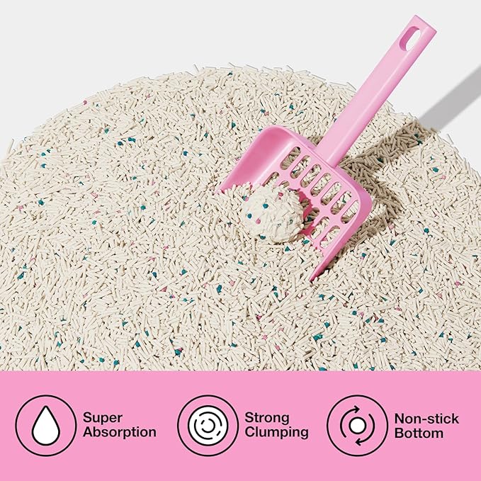 VETRESKA Cherry Blossom Tofu Cat Litter,Natural Kitty Litter Strong Clumping Flushable Cat Litter Pellets Ultra Absorbent,Dust-Free,Low Tracking,Deodorant Tofu Litter Compostable(5.5lb×2bags)-Mewly Pet