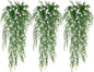 RECUTMS Artificial Hanging Plants Fake Hanging Plant Faux Eucalyptus Leaf Greenery Vine Outdoor UV Resistant Plastic Plants Home Garden Wedding Party Indoor Outdoor Decorations(White)