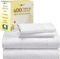 California Design Den Deep Pocket Twin Sheets Set - 400 Thread Count Sateen, Natural 100% Cotton Sheets, Cooling and Durable Bedding Set - Polka Dot