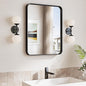 TokeShimi 16x20 Matte Black Bathroom Mirror,Vanity Mirror Bathroom Wall with Tempered Glass,Modern Metal Framed Mirror with Seamless Aluminum Frame(Horizontal/Vertical)