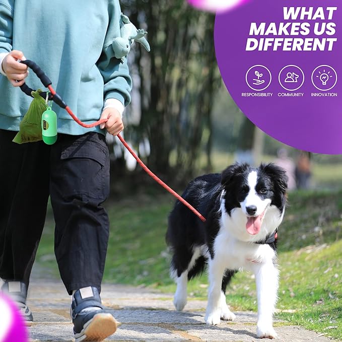 Dog Poop Bags-150 Counts with Holder (10 Rolls), Biodegradable Poop Bags, Eco-friendly and Easy to Open, Thick Dog Waste Bags (Green)-Mewly Pet