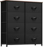 YITAHOME Dresser with 8 Drawers, Tall Storage Drawers, Black Dresser & Chest of Drawers, Storage Drawer Organizer for Closet, Bedroom, Living Room
