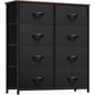 YITAHOME Dresser with 8 Drawers, Tall Storage Tower with 8 Drawers, Black Dresser & Chest of Drawers, Storage Drawer Organizer for Closet, Bedroom, Living Room