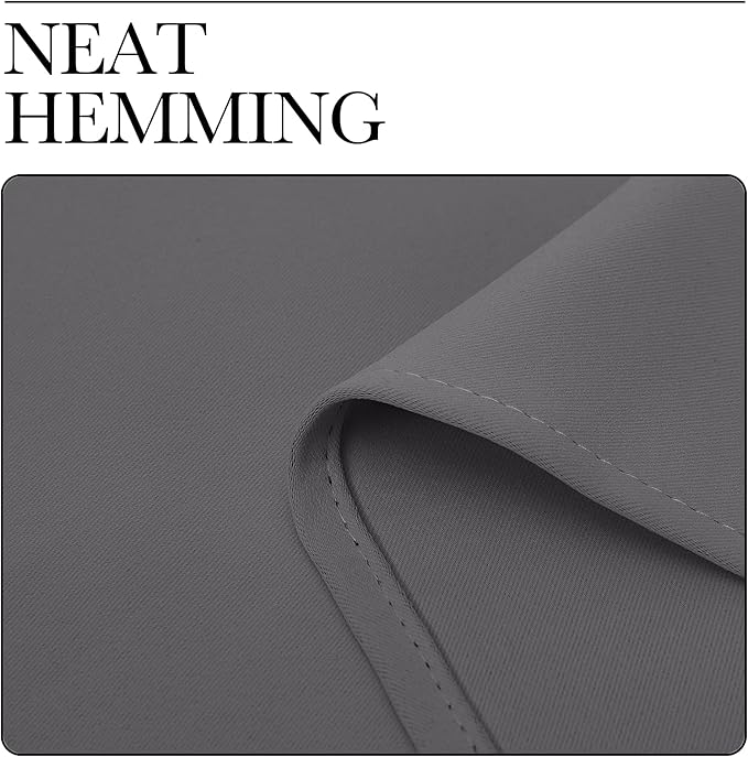 NICETOWN Grey Blackout Curtain Panels for Bedroom, 2 Panels, W29 x L36-inch, Thermal Insulated Grommet Top Blackout Draperies and Drapes for Basement