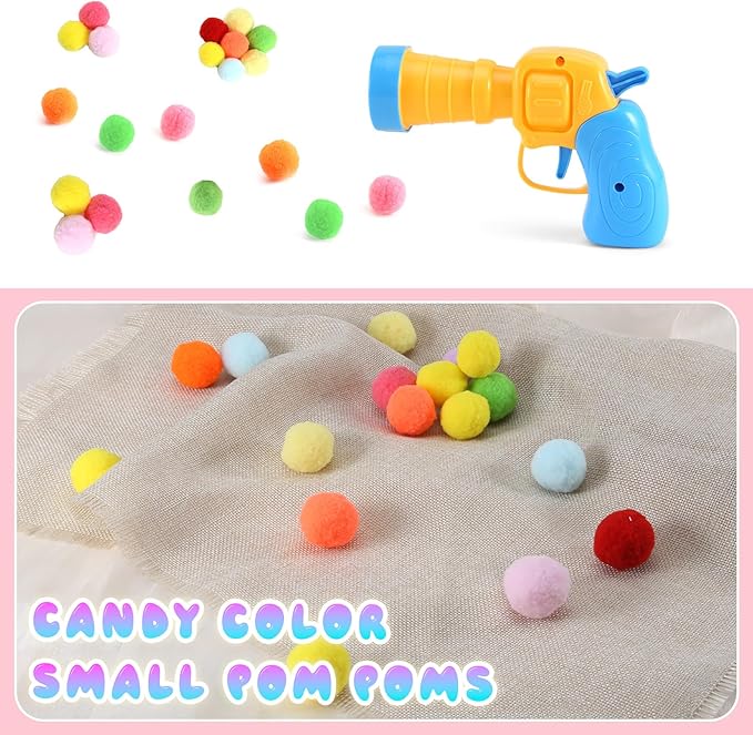 21Pcs Cat Ball Toy Launcher - Includes 20 Colorful Plush Cat Balls and Exciting Launcher Set，Funny Interactive Cat Toys for Bored Indoor Adult Cats, Cute Kitten Kitty Toys-Mewly Pet