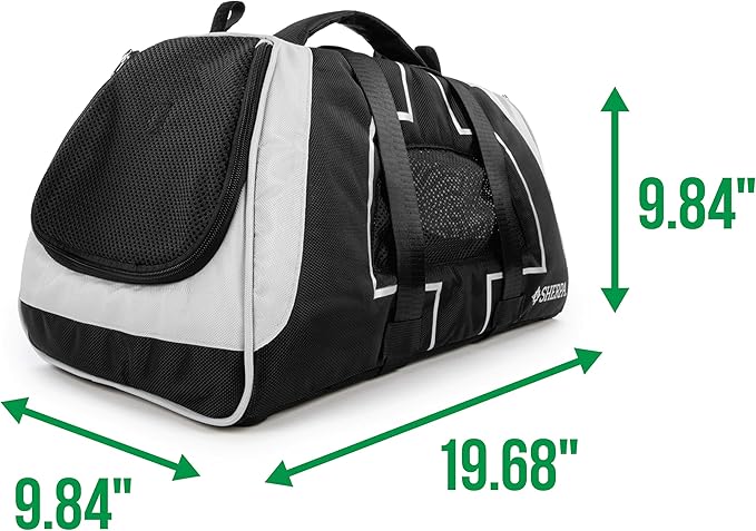 Sherpa Forma Frame Crash-Tested Travel Pet Carrier, Airline Approved & Guaranteed On Board - Black, Medium-Mewly Pet